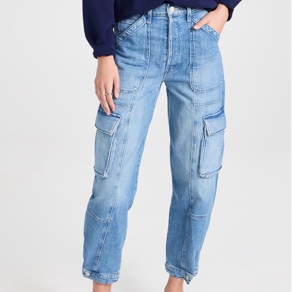 MOTHER The Curbside Cargo Flood Jeans